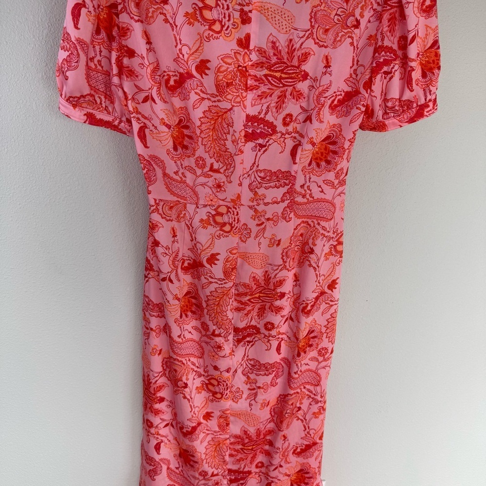 NWOT CINQ A SEPT Kay Floral-Print Midi-Dress English Rose Multi Boho Women’s 0 - Picture 13 of 14
